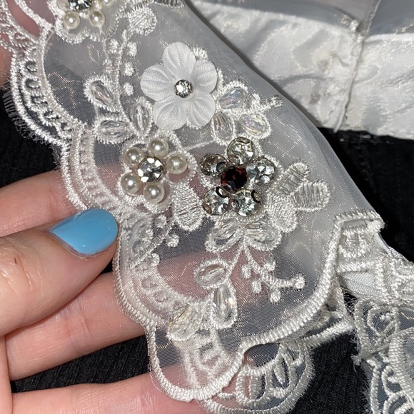 🪩[ Shein ] Embellished Collar Long Sleeve Blouse - Picture 11 of 11